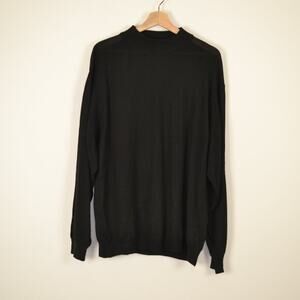 Brandini Merino Wool Long Sleeve Womens XL Pullover Stretch Business   Black Top